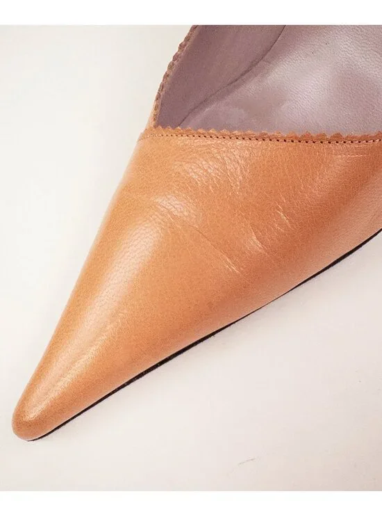 Teatro alla Scala Italian Leather Ballet Pink Pointed Toe Pumps Sz 8 - Picture 7 of 11